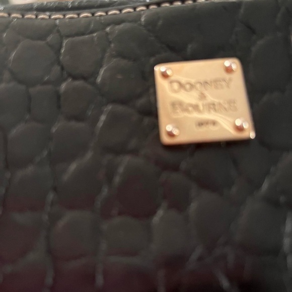 DOONEY & BOURKE Vntage Compact Fold Leather Croc Embossed Wristlet Wallet - Picture 7 of 8